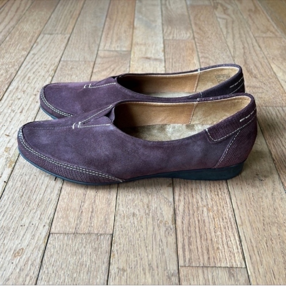 Taos Marvey Bordeaux slip on loafers suede EU 37 women’s size 6.5 - 7 burgundy